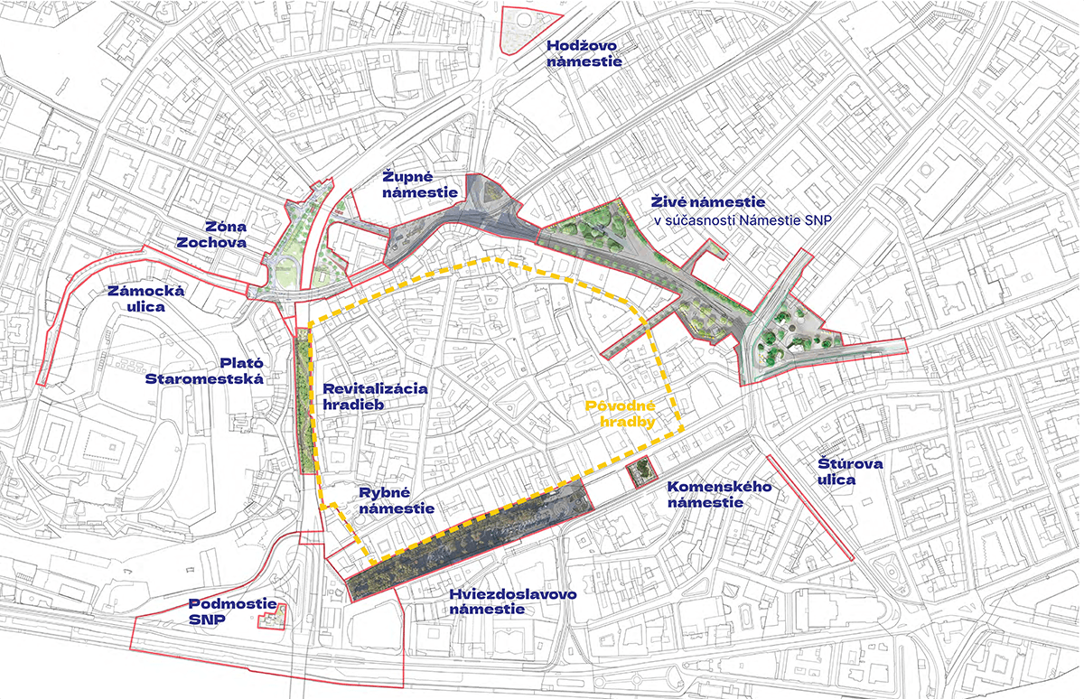 Bratislavský ring mapa